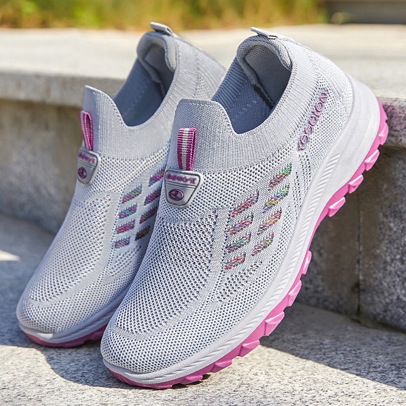 Breathable Mesh Slip On Walking Comfort Sports Sneakers