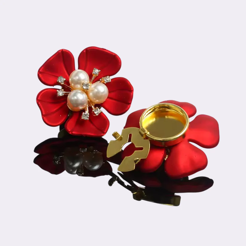 Iris Pearl Rhinestone Cufflinks