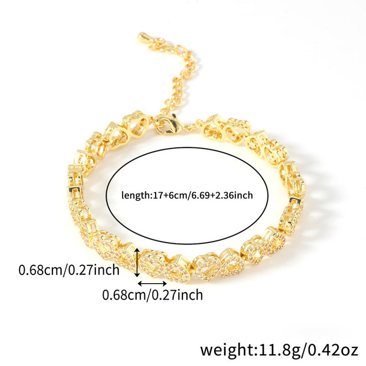 Diamond heart bracelet