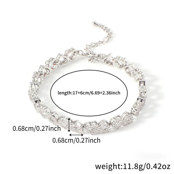 Diamond heart bracelet