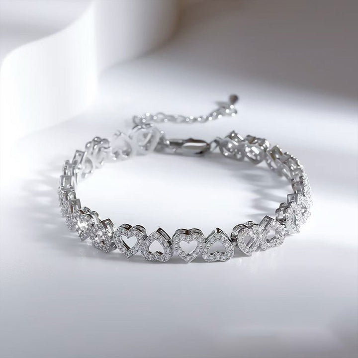 Diamond heart bracelet