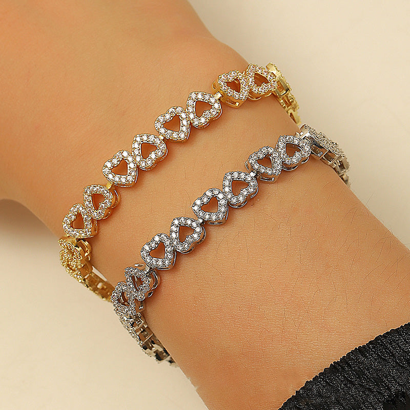 Diamond heart bracelet