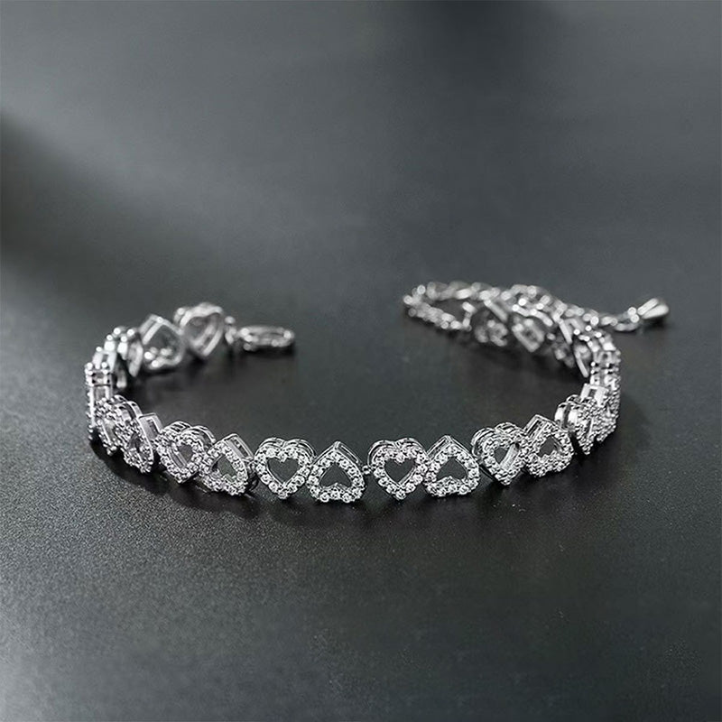 Diamond heart bracelet