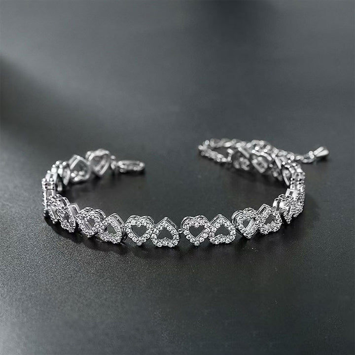 Diamond heart bracelet