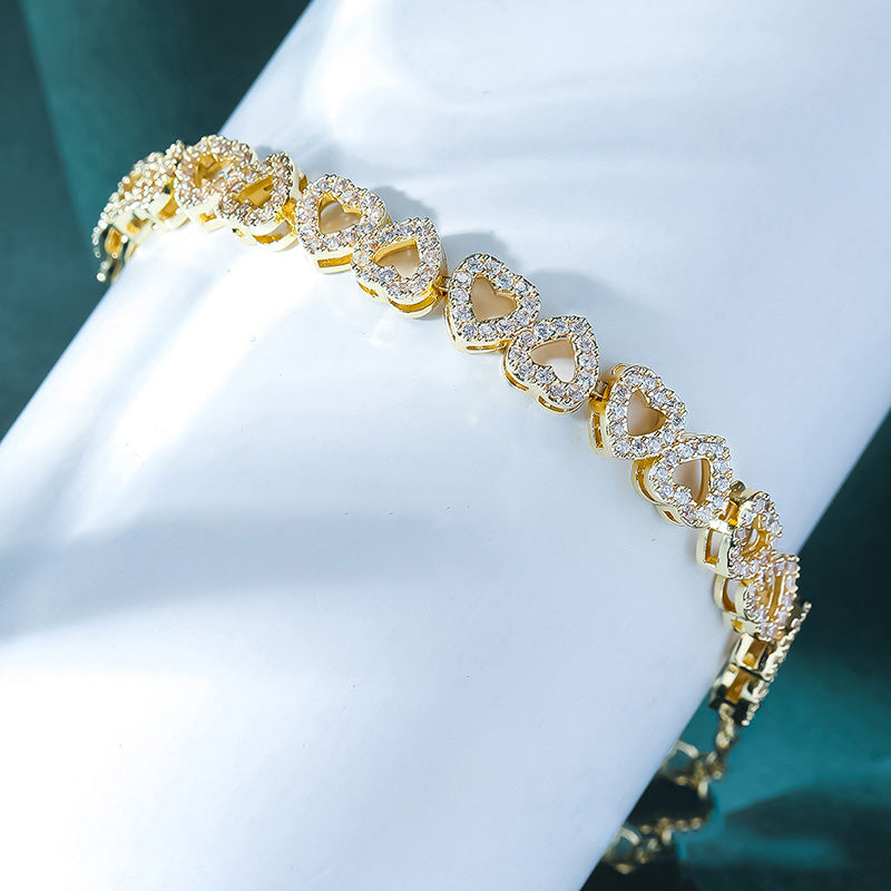 Diamond heart bracelet