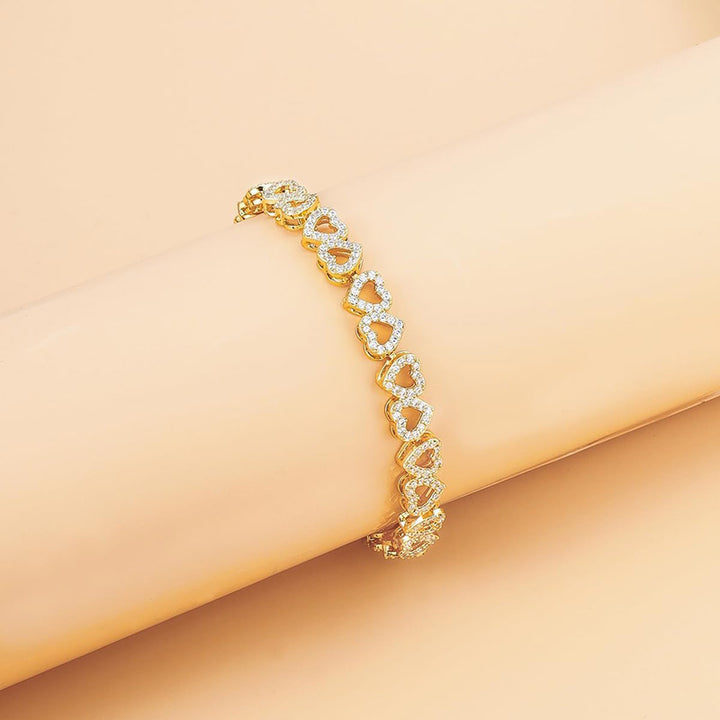 Diamond heart bracelet