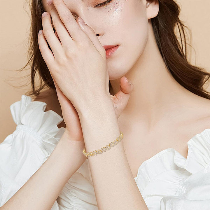 Diamond heart bracelet