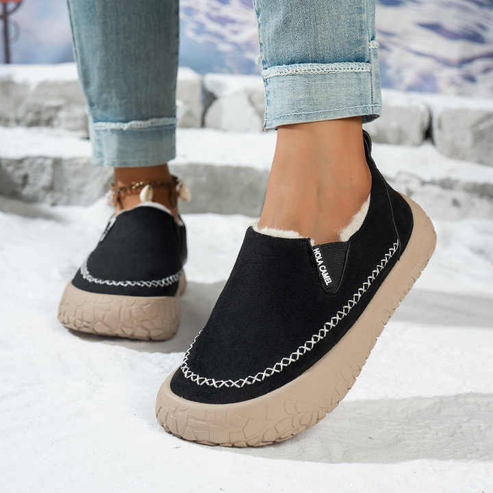 Cozy Lined Slip On Winter Ankle Booties