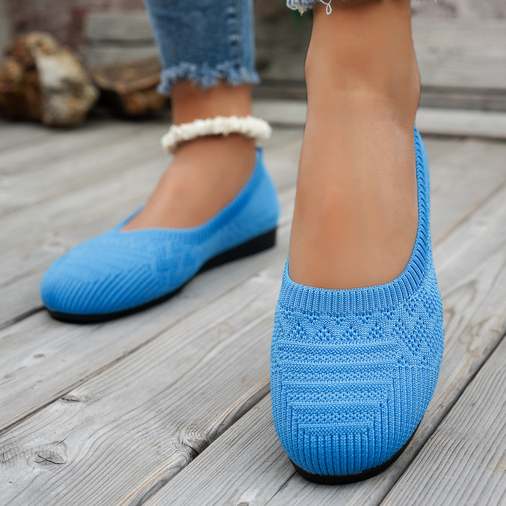 Knit Breathable Comfort Flat Slip On Shoes