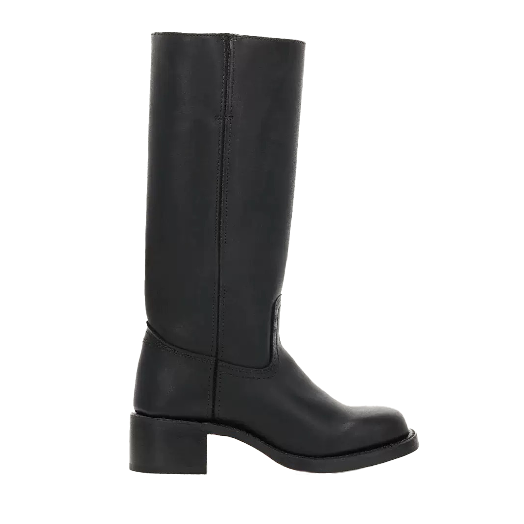 Round Toe Knee High Western Boots