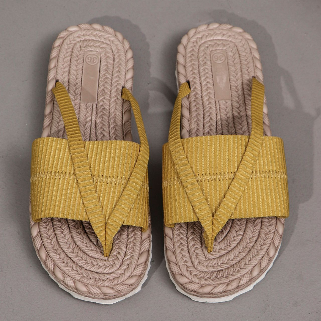 Casual Knit Strap Summer Beach Flip Sandals