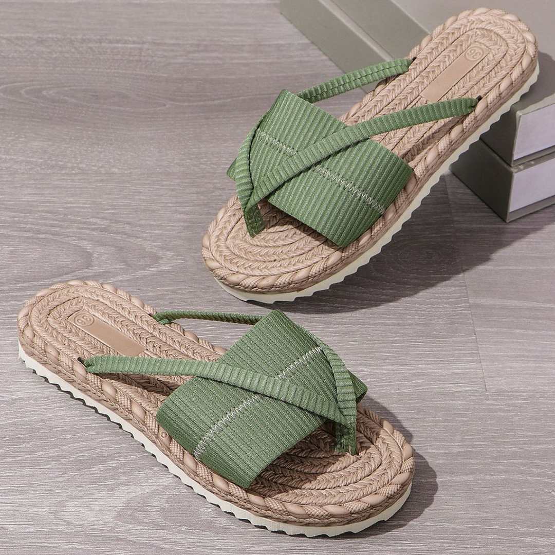 Casual Knit Strap Summer Beach Flip Sandals