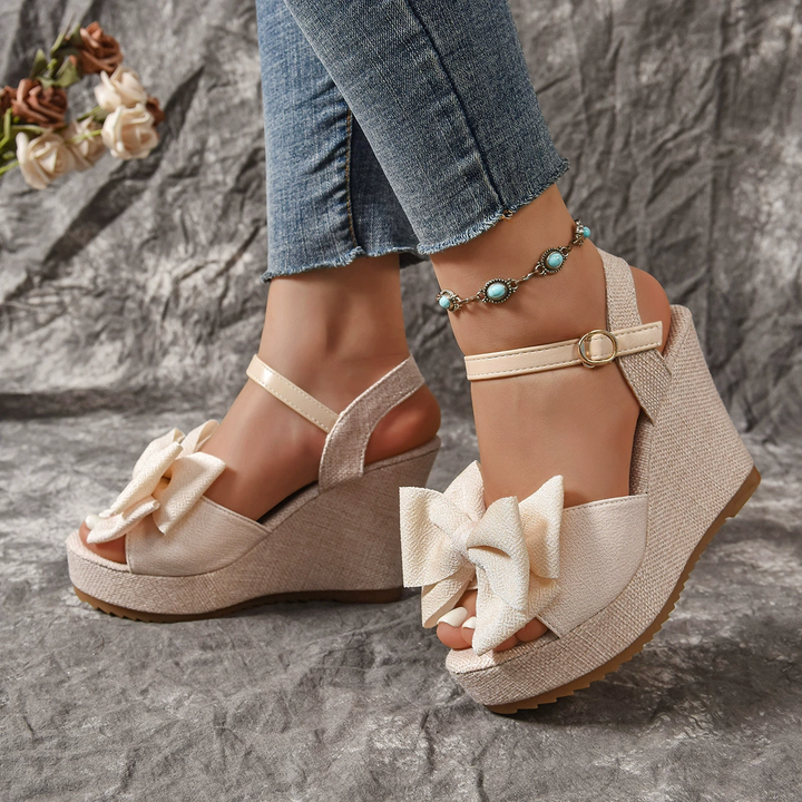 Bow Espadrille Wedge Heel Sandals