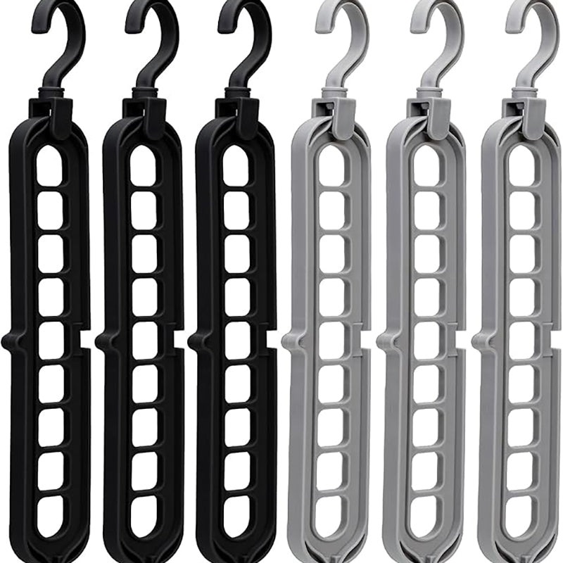 Nine hole hanger wardrobe storage hanger