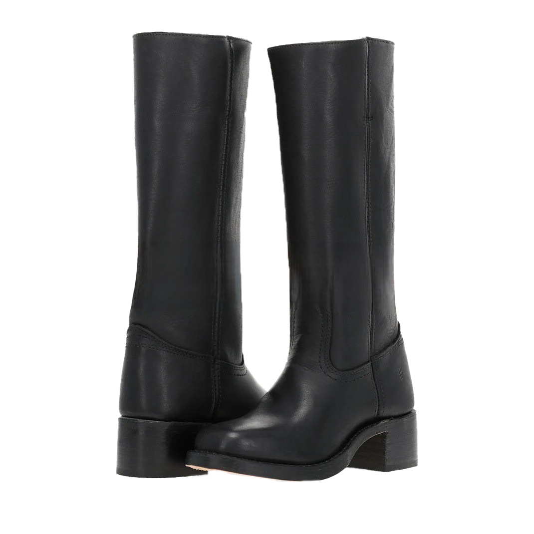 Round Toe Knee High Western Boots