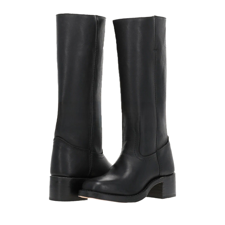 Round Toe Knee High Western Boots