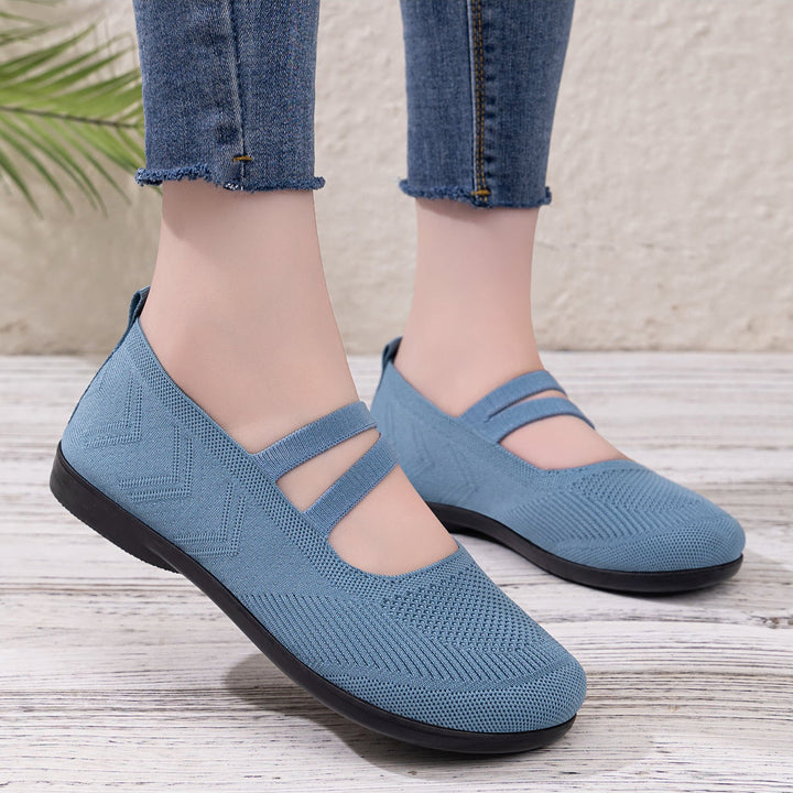 Women Knit Slip On Breathable Flat Shoes