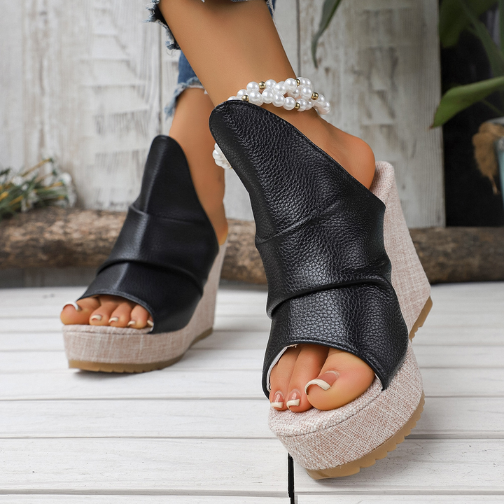Comfortable platform wedge sandals