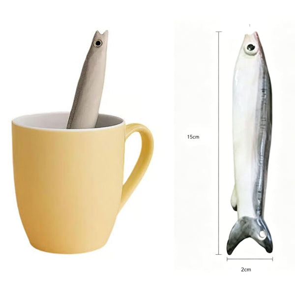 Handmade Ceramic Fish-Shaped Straw