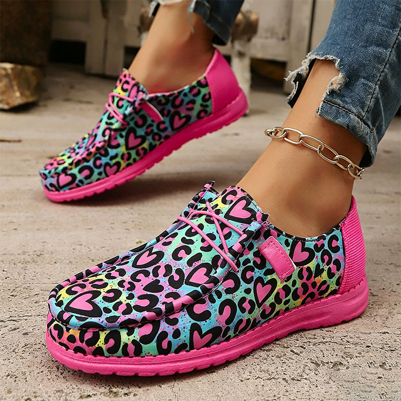 Leopard Canvas Slip On Shoes