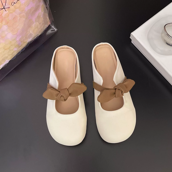 Sweet Bow Backless Mary Jane Slides