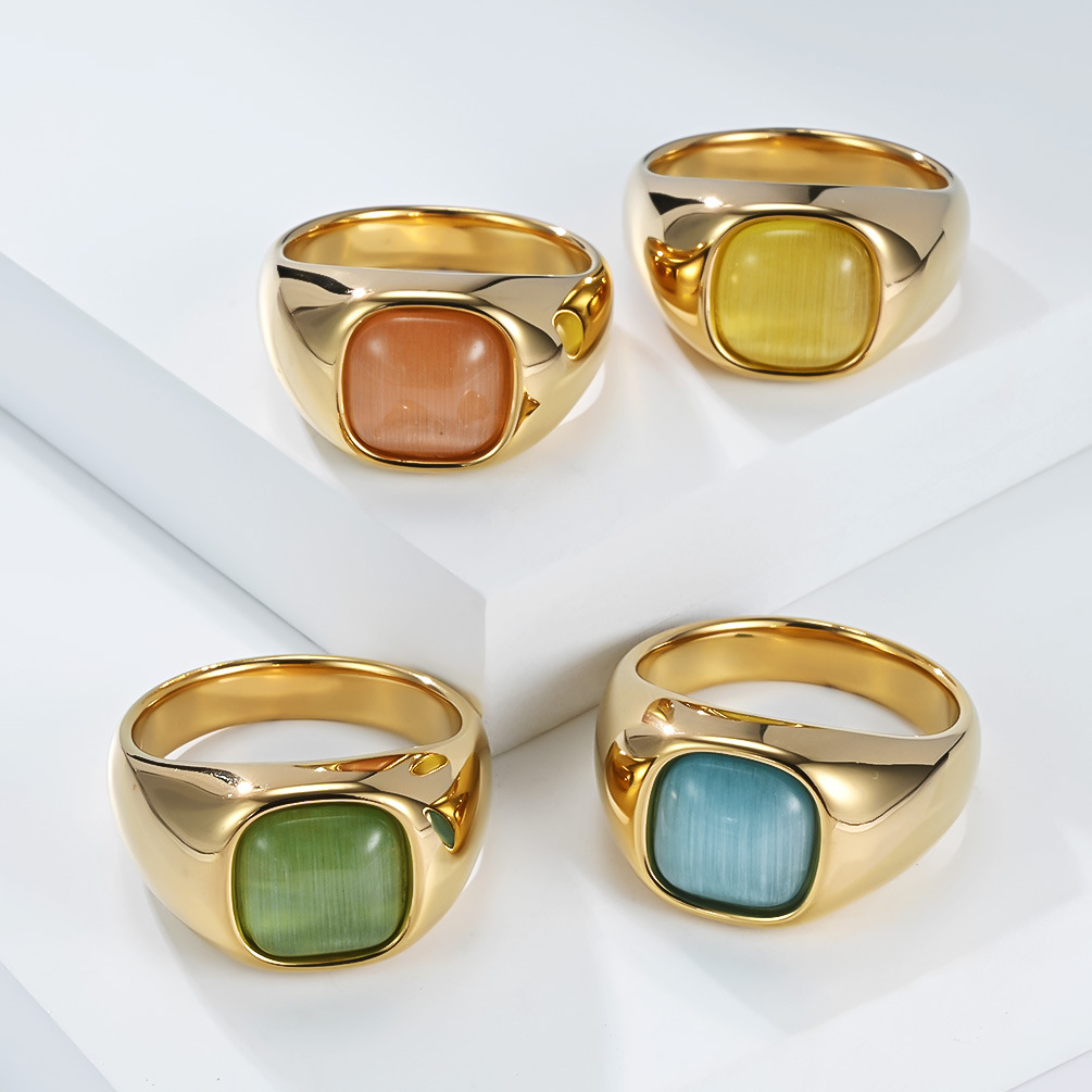 Retro Wide Band Signet Ring