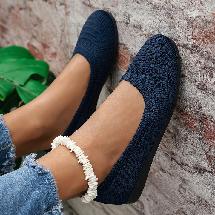 Knit Breathable Comfort Flat Slip On Shoes