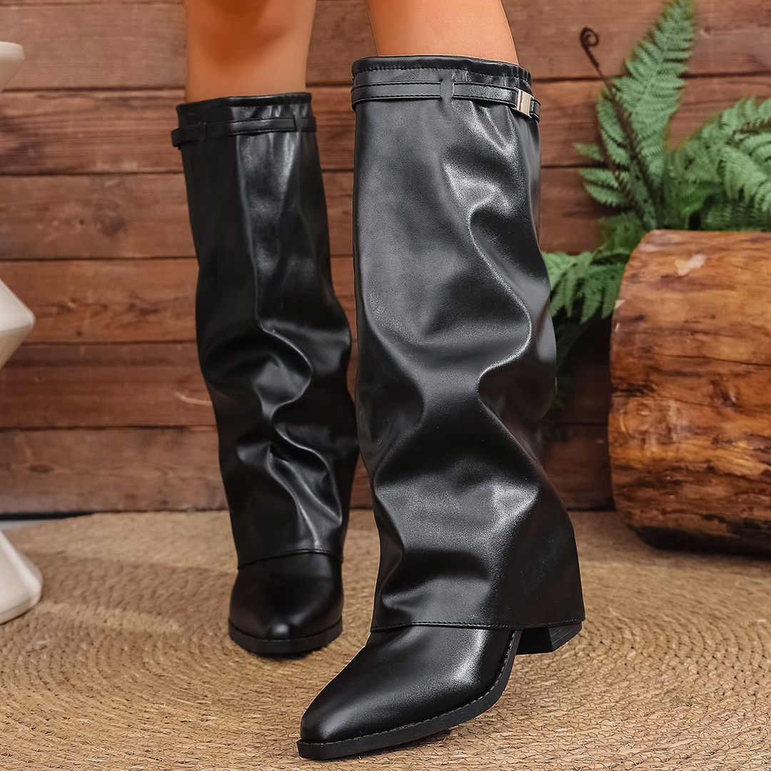 Elegant British Trouser Tube Tall Boots
