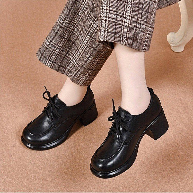 Lace-up high heels