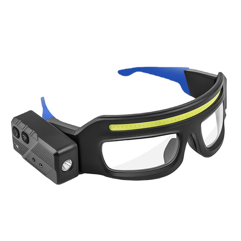 Ear-mounted high-intensity eyeglass lamp