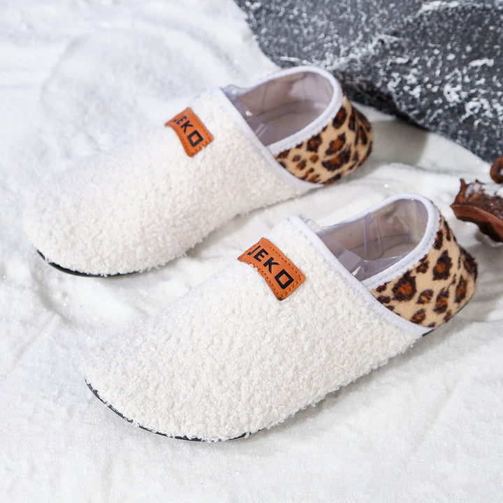 Home-cozy anti-slip and warm cotton shoes