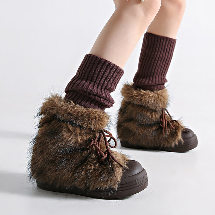 Thick-soled Fuzzy Snow Boots
