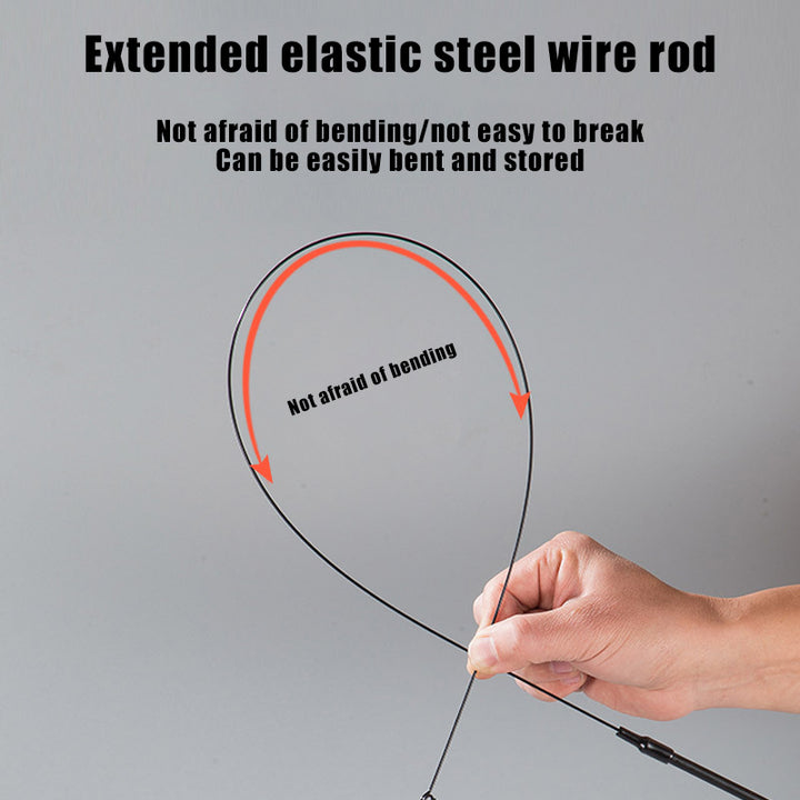 Suction cup steel wire long pole feather cat teaser