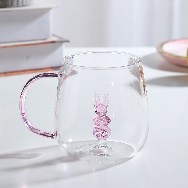Cartoon animal borosilicate glass cup