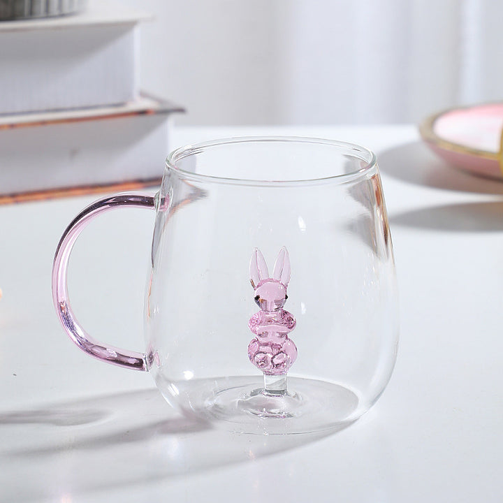 Cartoon animal borosilicate glass cup