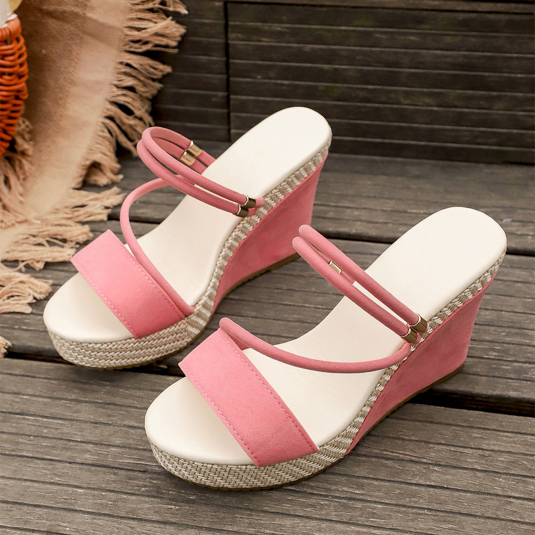 Suede platform shoes