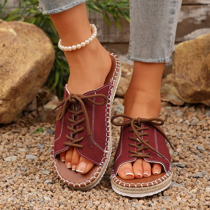 Roman-style lace-up shoes