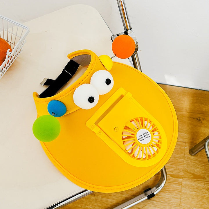 Outdoor rechargeable fan sun hat