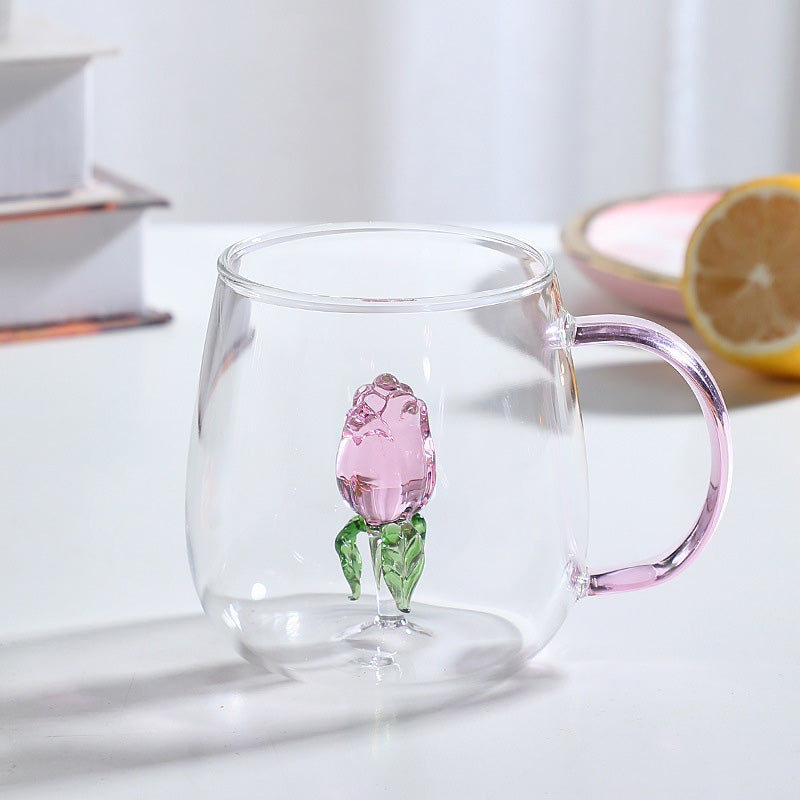 Cartoon animal borosilicate glass cup