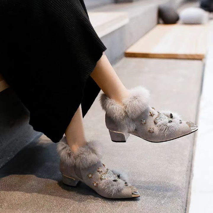 Mid-top Pointed-Toe Women&
