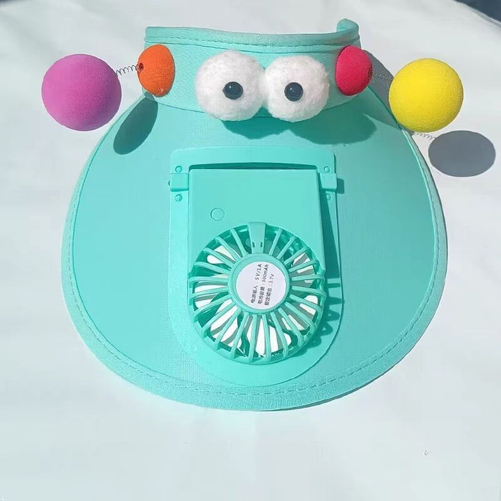 Outdoor rechargeable fan sun hat