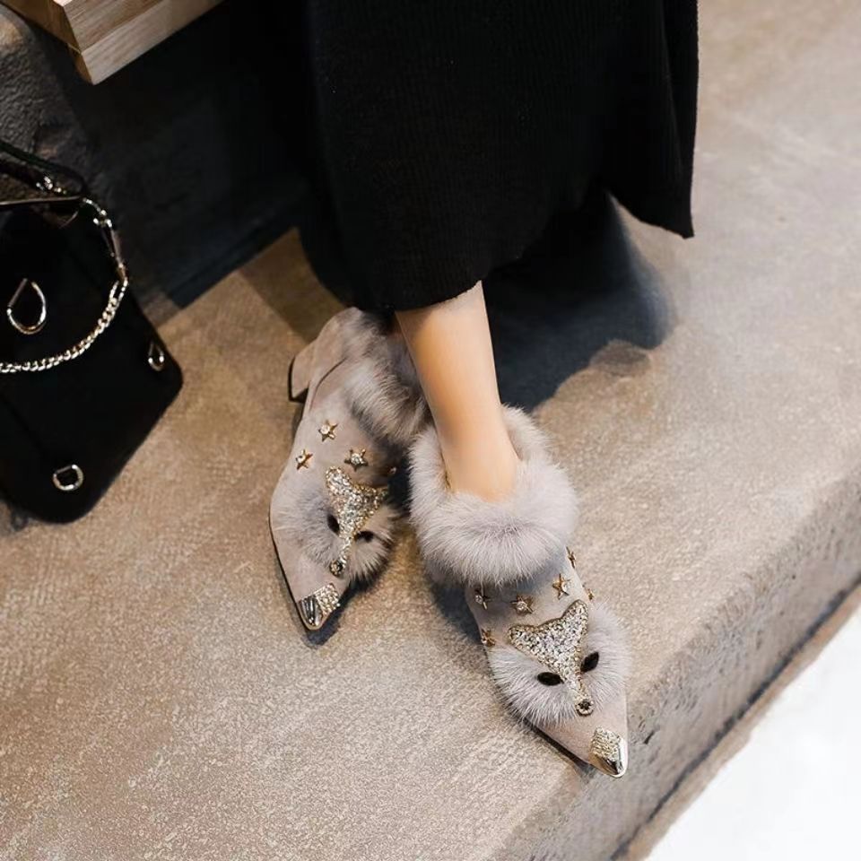 Mid-top Pointed-Toe Women&