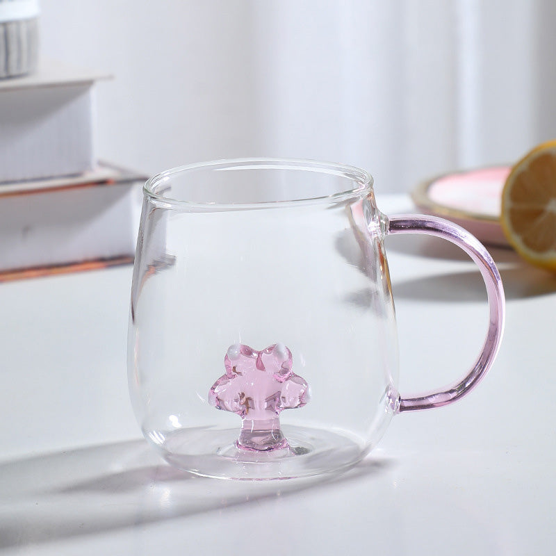 Cartoon animal borosilicate glass cup