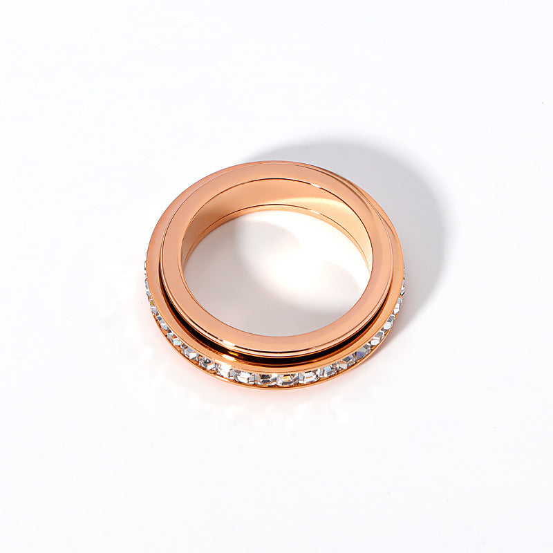 Rotatable diamond ring
