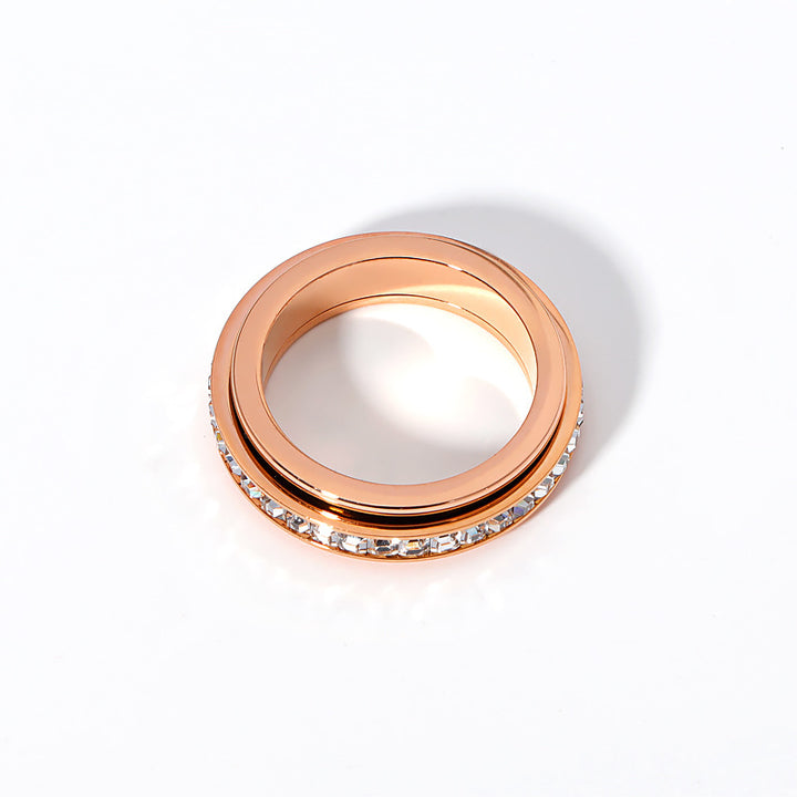 Rotatable diamond ring