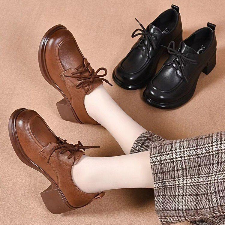 Lace-up high heels