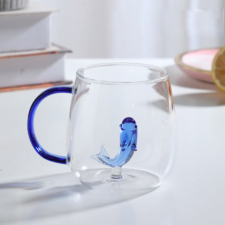 Cartoon animal borosilicate glass cup