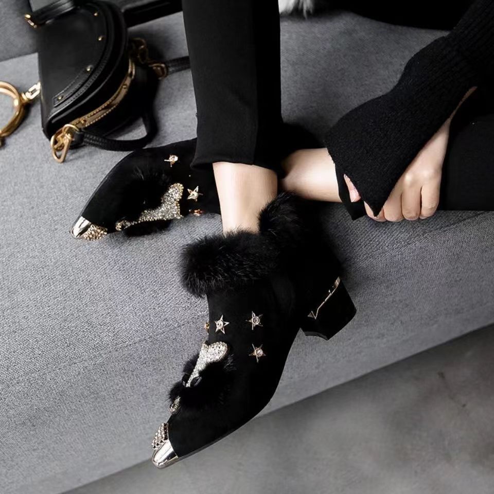 Mid-top Pointed-Toe Women&