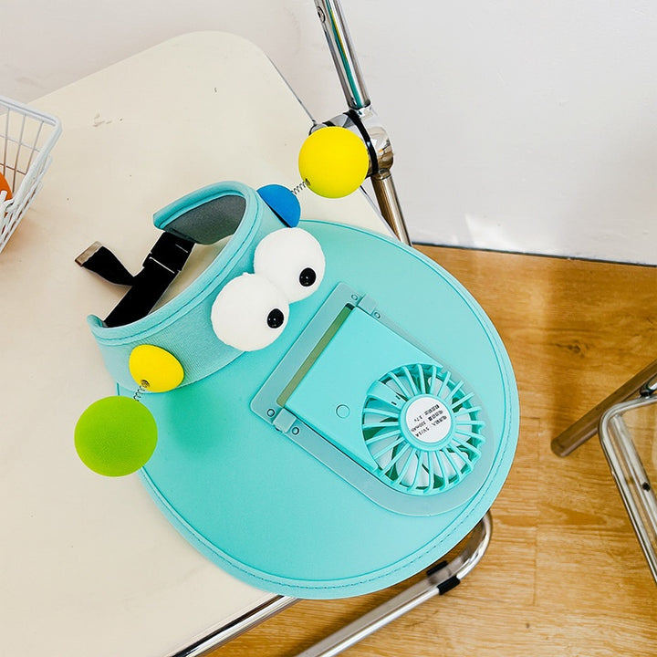 Outdoor rechargeable fan sun hat