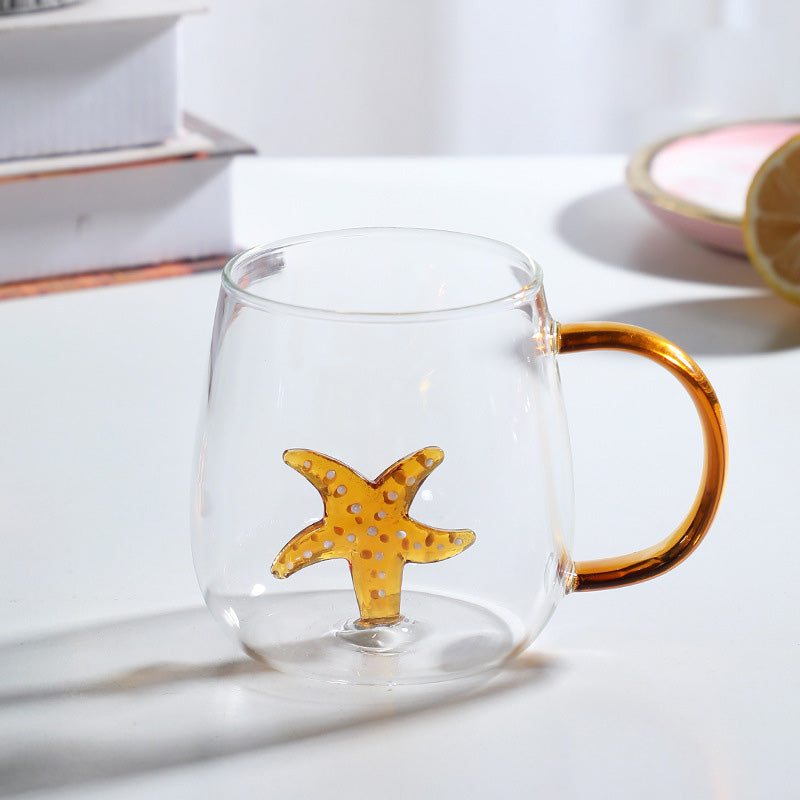 Cartoon animal borosilicate glass cup
